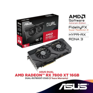 ASUS Dual AMD Radeon RX 7800 XT OC Edition 16GB GDDR6 Graphics Card (GPU) | DUAL-RX7800XT-O16G